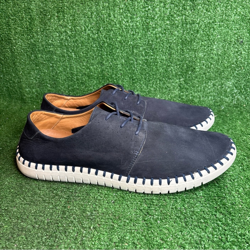 Mercanti Fiorentini Mens Oxford Casual Blue Swede Leather Shoes Size 13